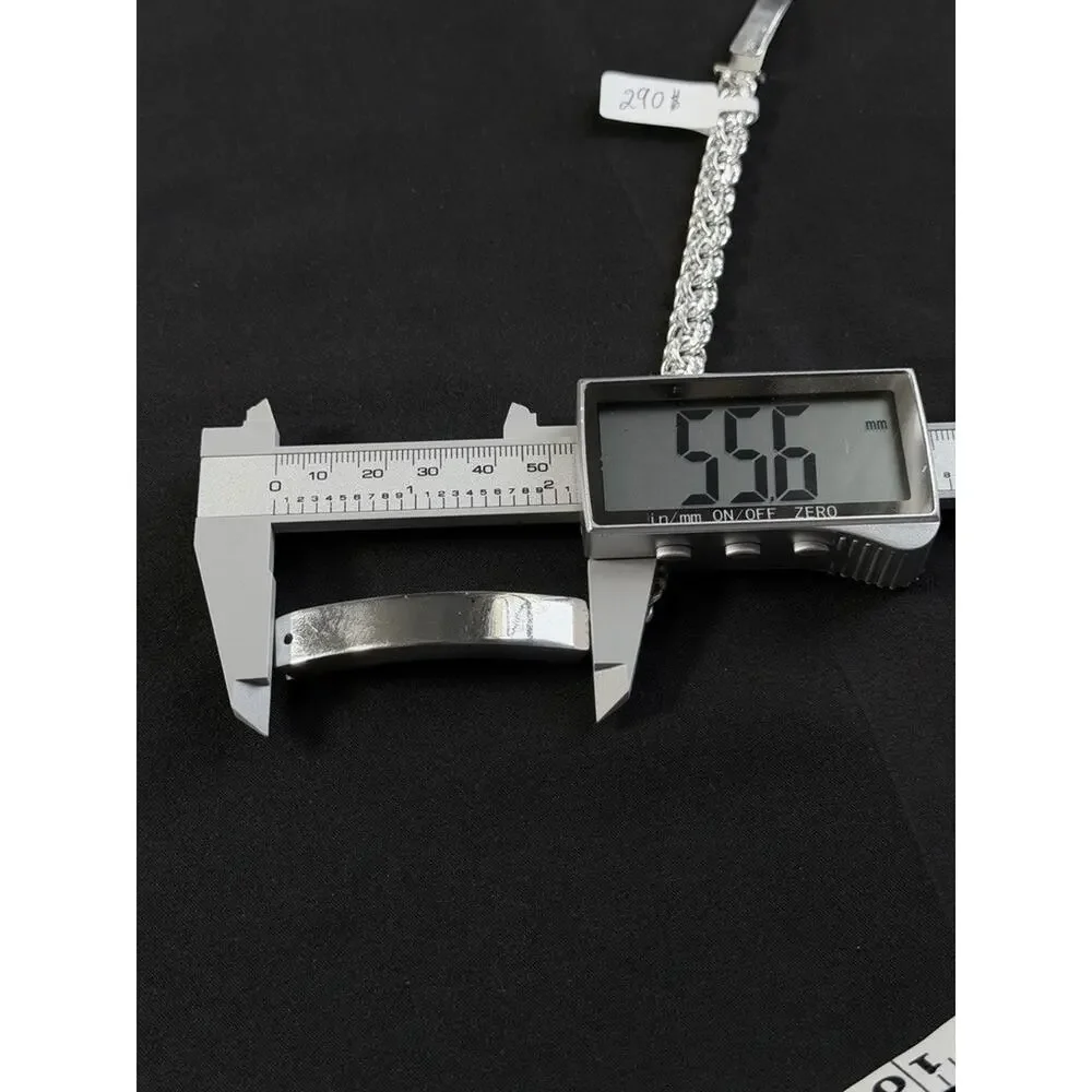 Sterling Silver 925 ID Bracelet Mens Curb Link Chain Engravable Plate 7.5 Inch